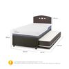 Cama Nido CIC Base Normal 1,5 Plazas Excellence Plus + Respaldo Gales