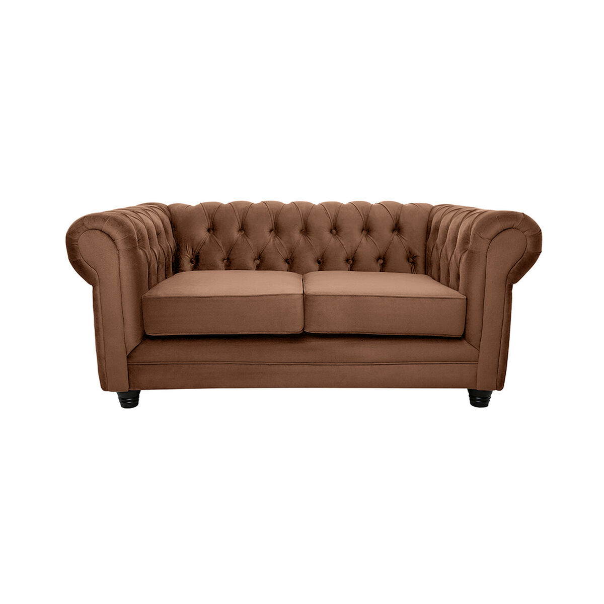Sofá Barra Design Chesterfield 2 Cuerpos Café