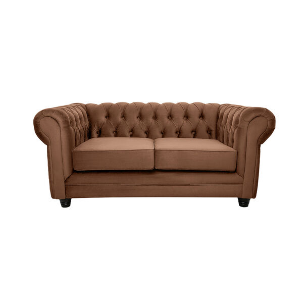 Sofá Barra Design Chesterfield 2 Cuerpos Café