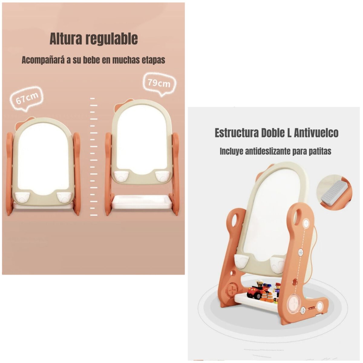 Pizarra Atril Dino 50 x 35 cm LuBabycas