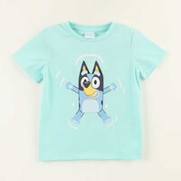 Polera Manga Corta Niño Bluey Turquesa