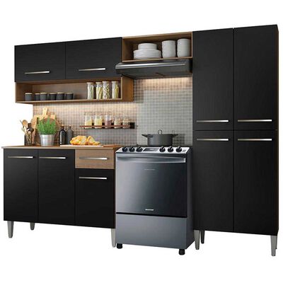 Mueble de Cocina Vekkahome Emilly Negro