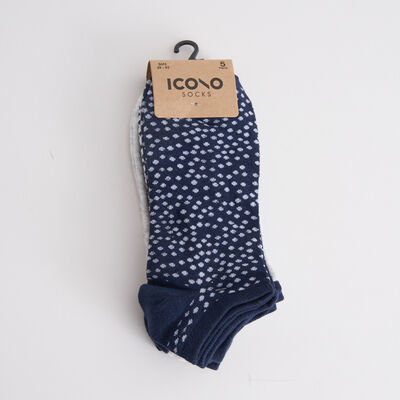 Imagen 1 del producto Pack 5 Calcetines Hombre Icono Azul