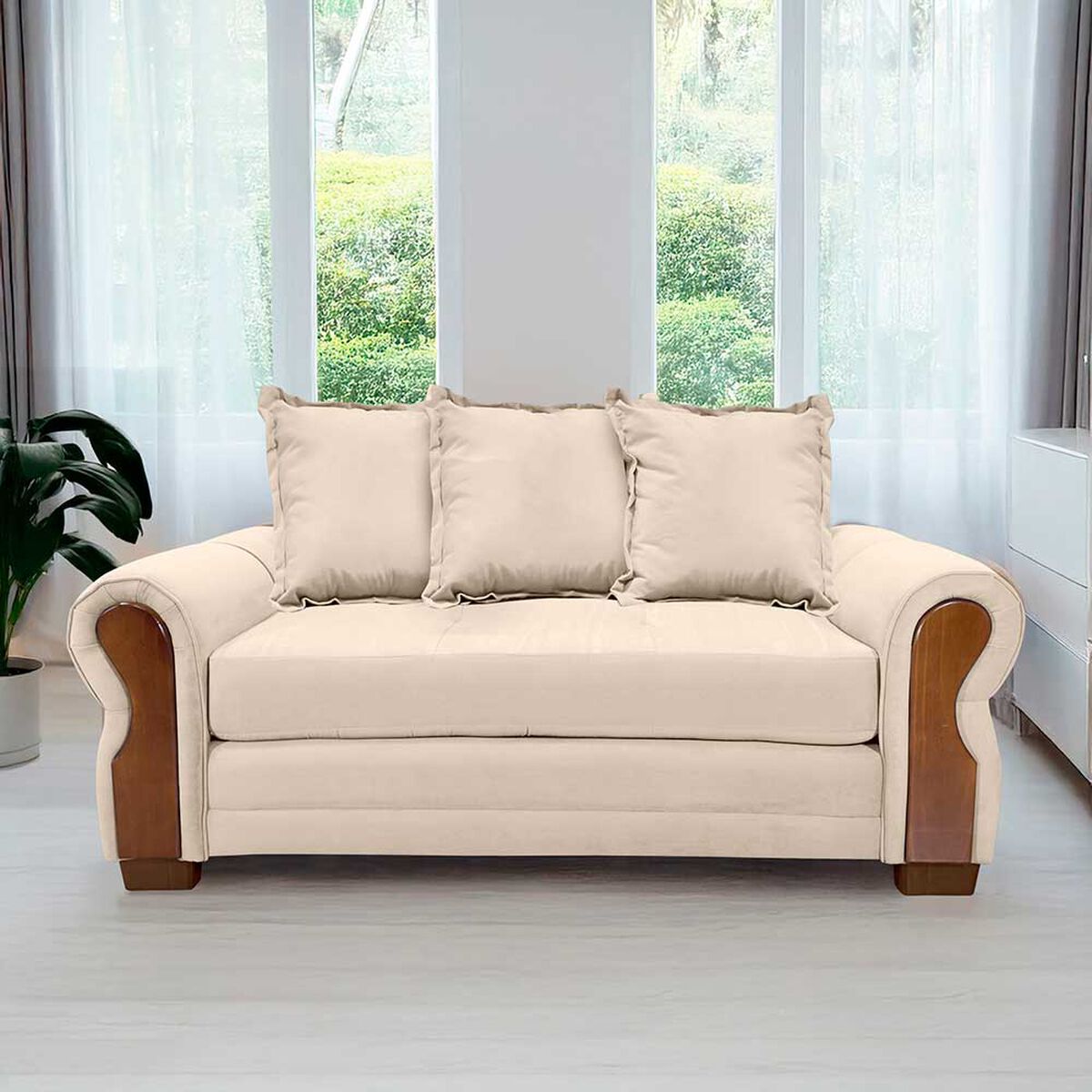 Sofá Living Factory Arizona 2 Cuerpos Beige