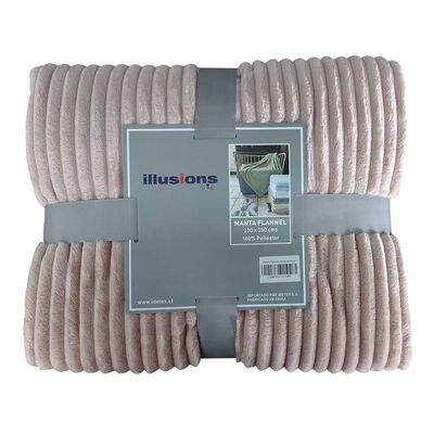 Imagen 1 del producto Manta Illusions 130 x 150 Rosa Flannel