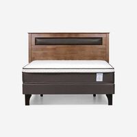 Cama Europea Rosen 2 Plazas New Style 4 Plus + Respaldo Ferrara