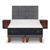 Cama Europea CIC Base Dividida S&uacute;per King Gran Premium + Respaldo + 2 Veladores Tamesis