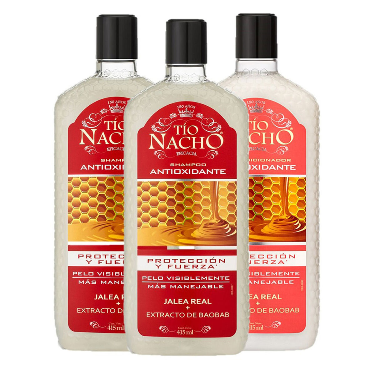 Pack Tío Nacho Antioxidante 2 Shampoo + 1 Acondicionador
