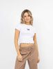 Polera Crop Con Estampado Mujer Icono