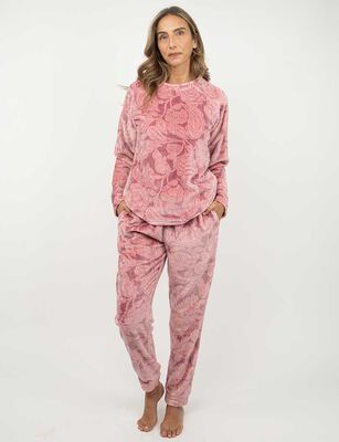 Imagen 2 del producto Pijama de Polar Mujer Portman Club Coral, Crudo