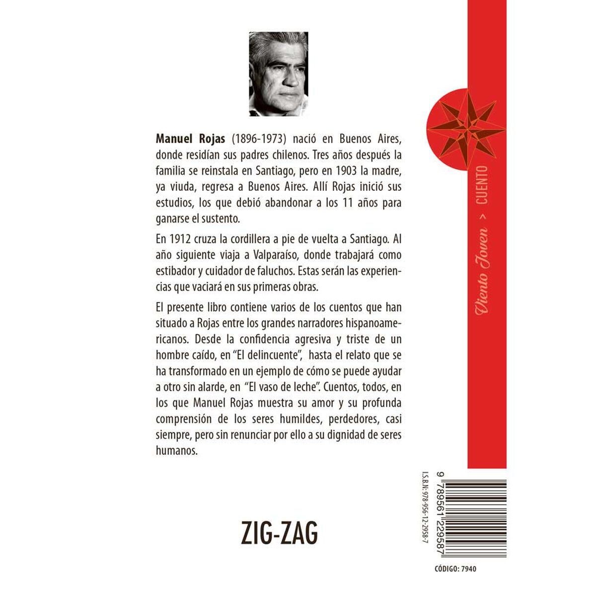 Libro El Delincuente, El Vaso de Leche y Otros Cuentos Manuel Rojas Zig-Zag