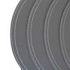 Set 4 Individuales Doral Eco Cuero Redondo 38 cm Gris