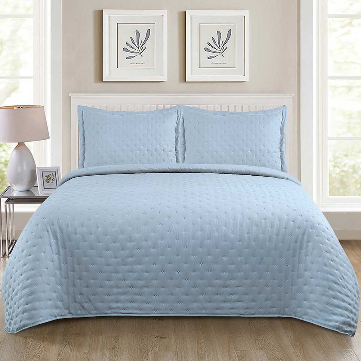 Quilt Illusions 1,5 Plazas Celeste Roma
