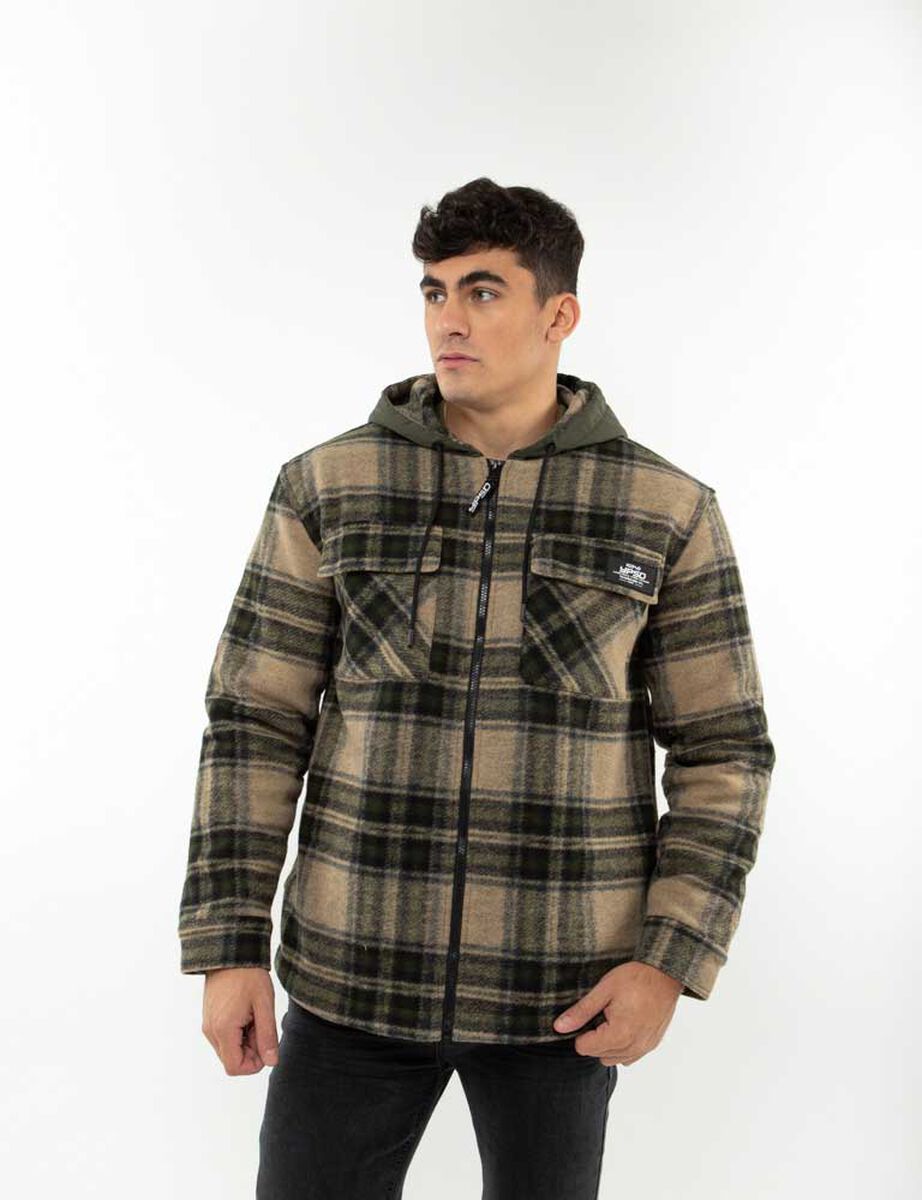 Chaqueta Peluda Tartán Hombre Icono