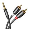 Cable De Audio Plug 3.5Mm/2Rca M/M 1.5M Negro Ugreen Av116