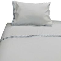 Juego de Sábanas Bordada Illusions Microfibra 1,5 Plazas Celeste