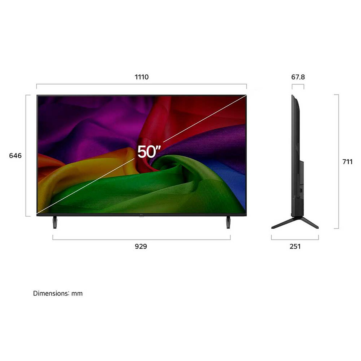 Smart TV Nano UHD 50" LG 4K UHDWebOs 50NU800BPSC.AWHQ