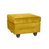 Juego de Living Innovamuebles Manchester Sofá 3 Cuerpos + Dos Pouf 1 Cuerpo Mostaza