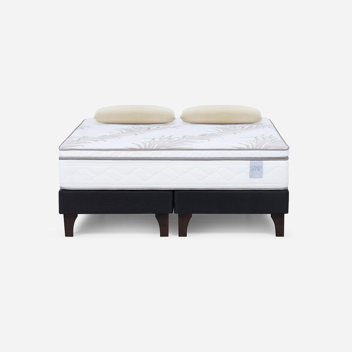Cama Europea Rosen 2 Plazas Neo Plus + Almohadas Esencial