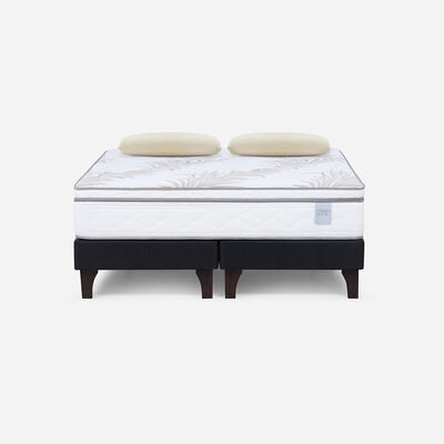 Cama Europea Rosen 2 Plazas Neo Plus + Almohadas Esencial
