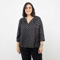 Blusa Manga 3/4 Mujer Extralindas Negro