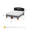 Cama Europea CIC Base Dividida 2 Plazas Excellence Plus + Respaldo Gales Negro