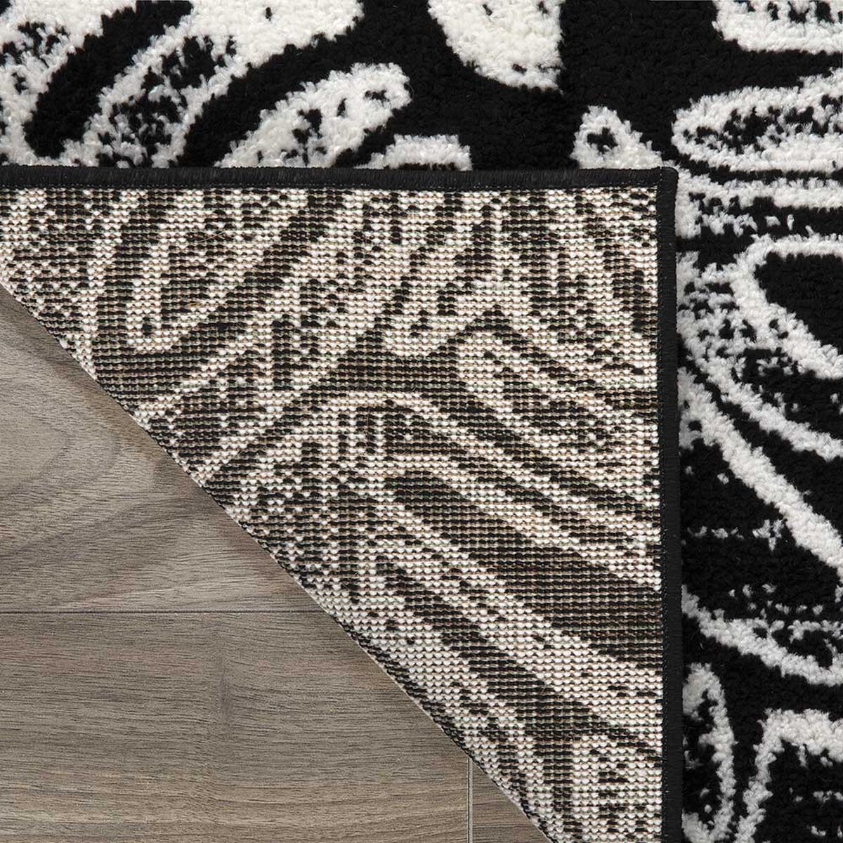 Alfombra de Pasillo Modalfo Siesta Negro 230 x 70 cm