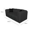Juego de Living Muebles MYM Leonol Sof&aacute; 3 Cuerpos + Dos Sillones 1 Cuerpo Negro