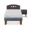 Cama Europea CIC 1,5 Plazas Excellence Plus + Respaldo + Velador Gales