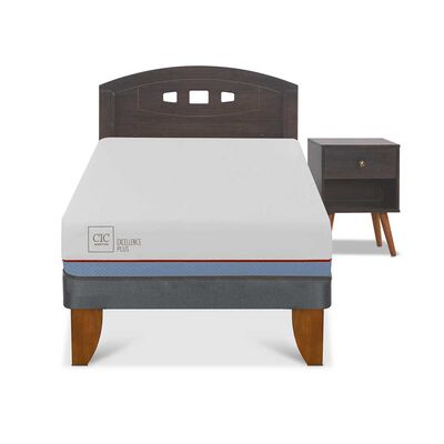 Imagen 1 del producto Cama Europea CIC 1,5 Plazas Excellence Plus + Respaldo + Velador Gales