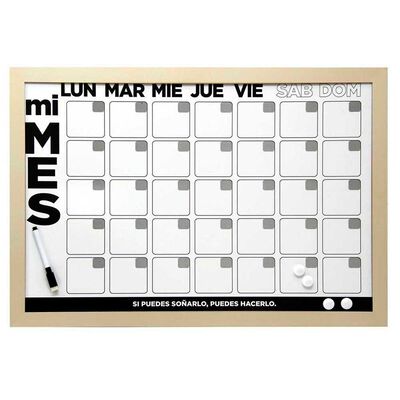 Imagen 1 del producto Pizarra Plástica Vgo Mensual Dorado 40 x 60 cm