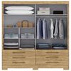 Closet Di Poretti New Moscou 2 Puertas Café y Blanco