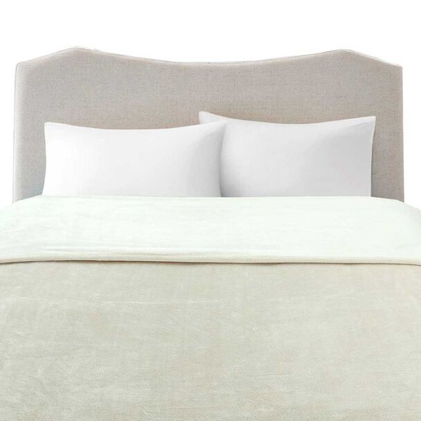 Frazada Poliéster Illusions King Flannel Beige