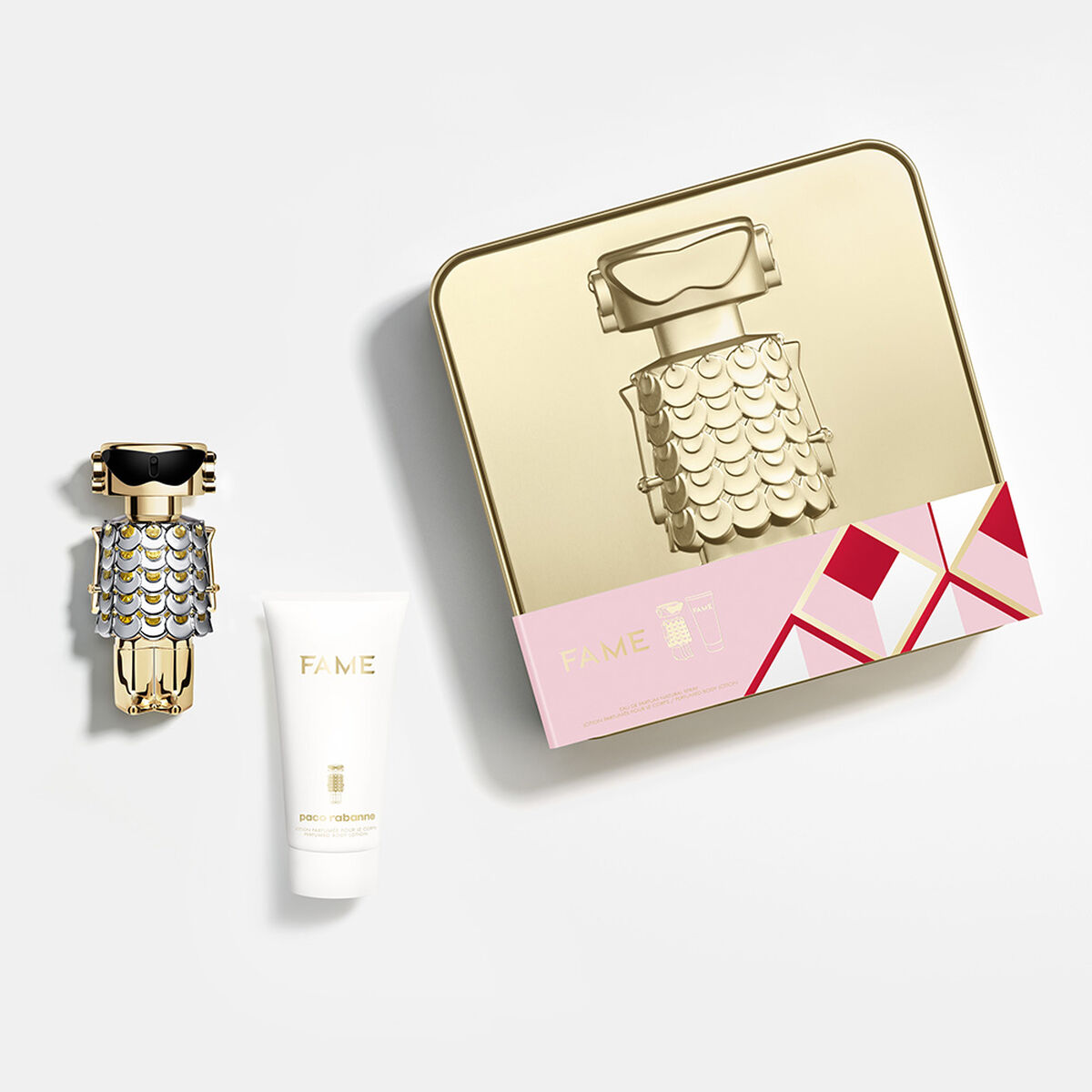 Set de Perfume Paco Rabanne Fame EDP 50 ml + Body Lotion 75 ml Launch Hd22