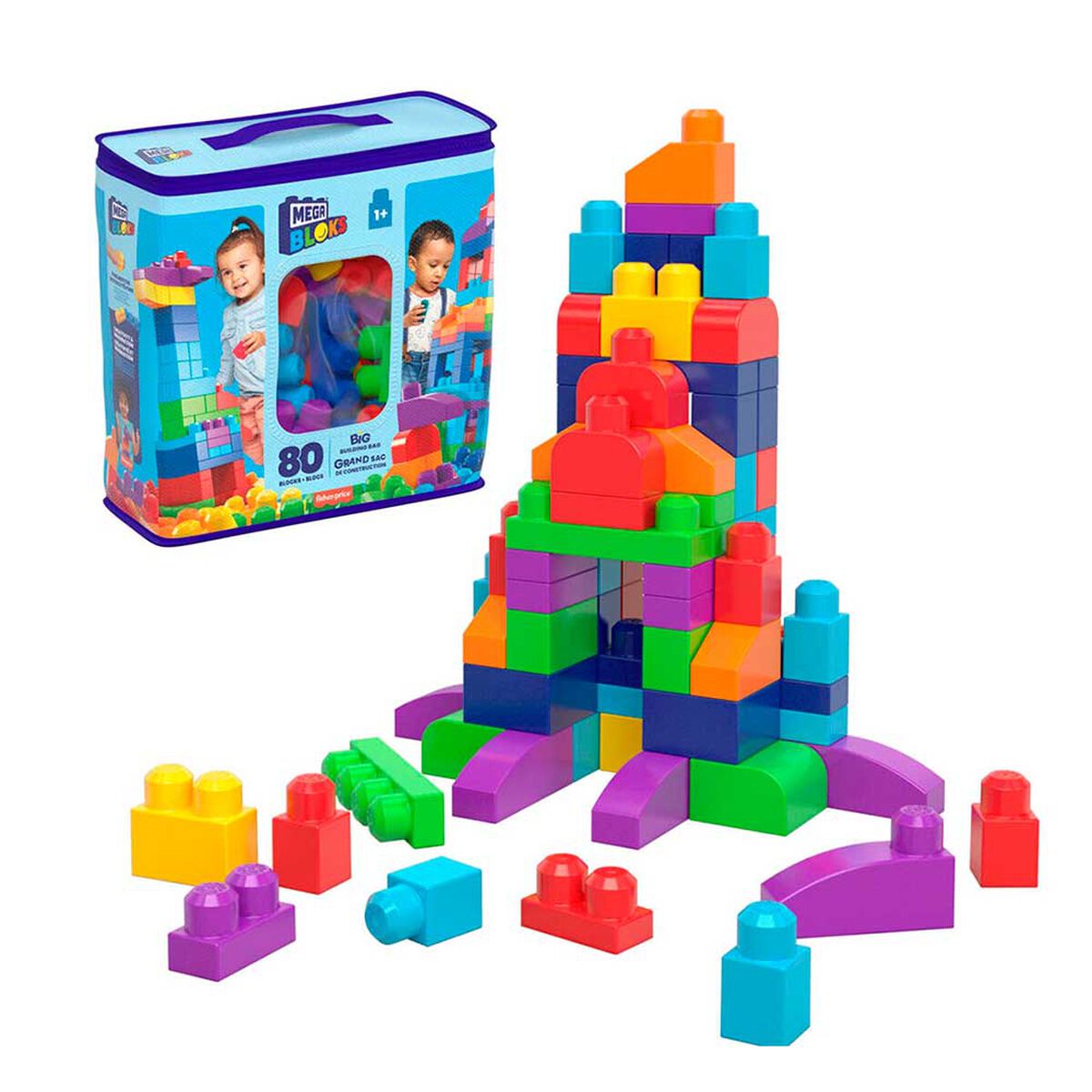Gran Bolsa Bloques Clásica para Construir Mega Bloks