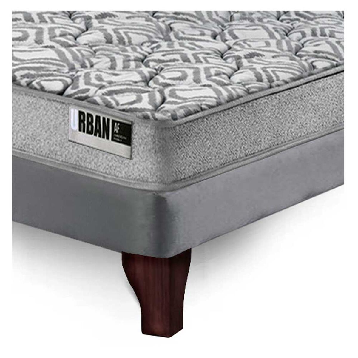 Cama Europea Latam Home 2 Plazas Cannon Gris