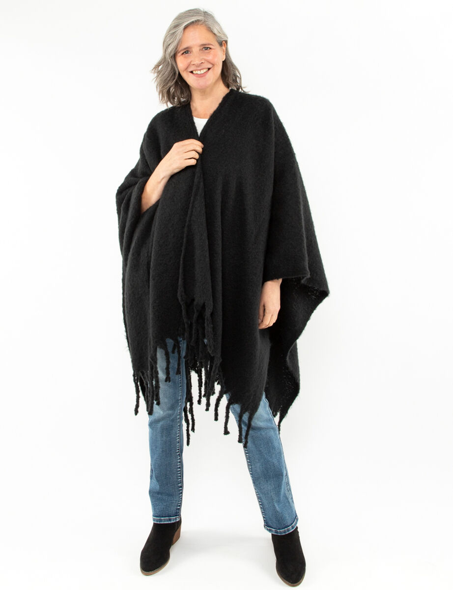 Ruana Tejida Mujer Bside