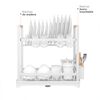 Secaplatos Escurridor Simplit Acero Inox Valencia 2 Niveles Blanco