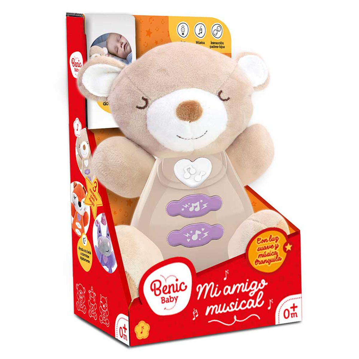 Peluche Oso Multisensorial con Luz y Sonido Benic Baby