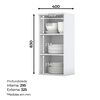 Mueble de Cocina Aereo  Home Mobili Americana 1 Puerta Blanco