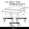Cama Europea Latam Home Base Dividida Súper King Zen Top Spring Soft Velvet Verde