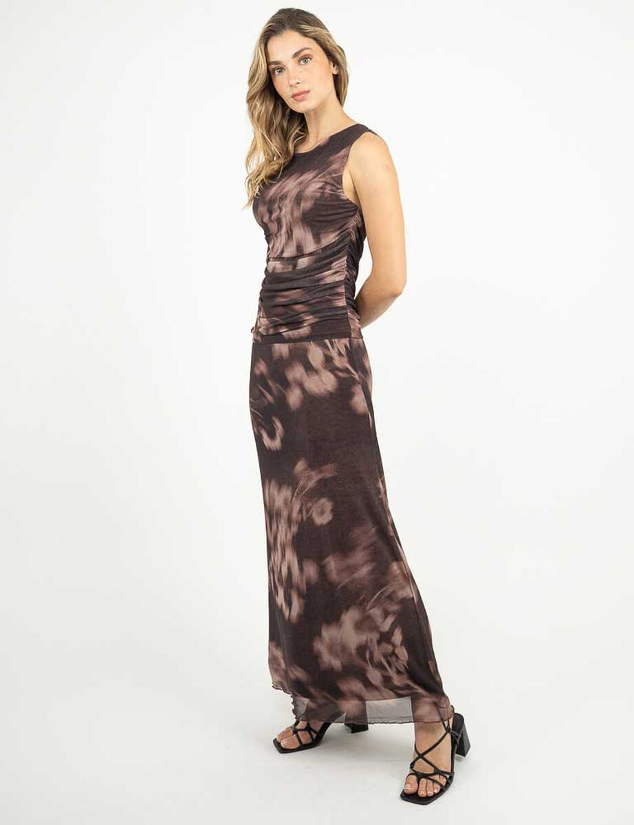 Polera Estampada Sin Mangas Mujer Zibel