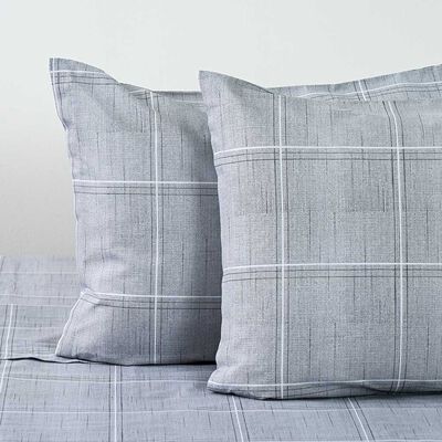 Imagen 2 del producto Juego de Sábanas American Family King Cuadra Mini 144 Hilos Gris