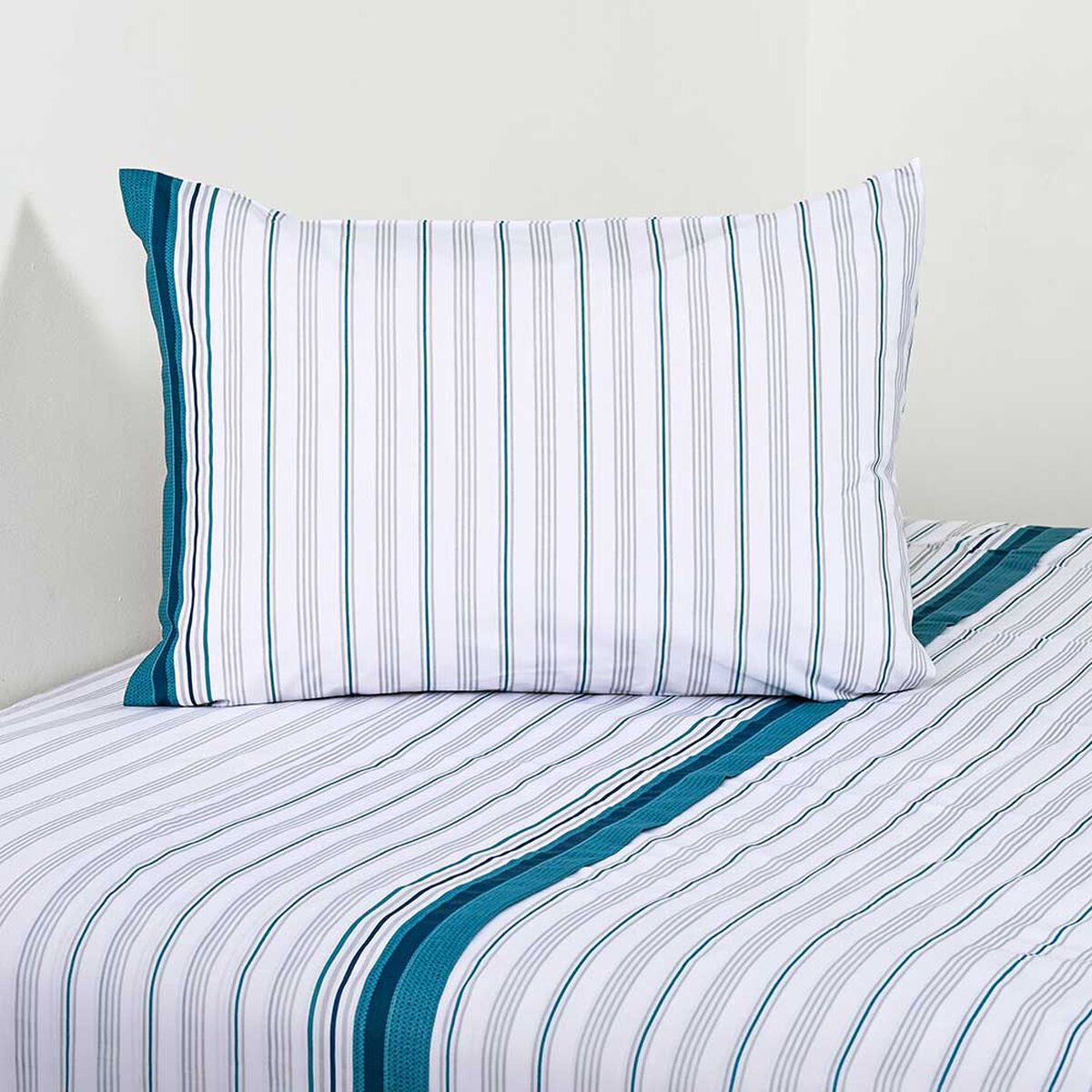 Juego de S&aacute;banas American Family 1.5 Plazas 144 Hilos Oasis Verde