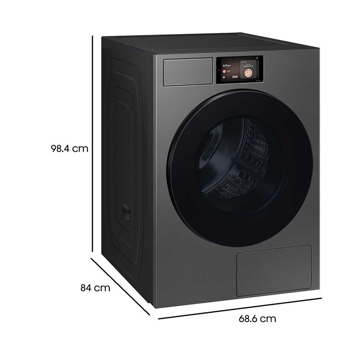Samsung Secadora DV90F17CDSZS 17 kg. Bomba de Calor Frontal Acero oscuro