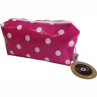 Imagen 1 del producto Cosmetiquero Rectangular Pequeño Rosado con Puntos