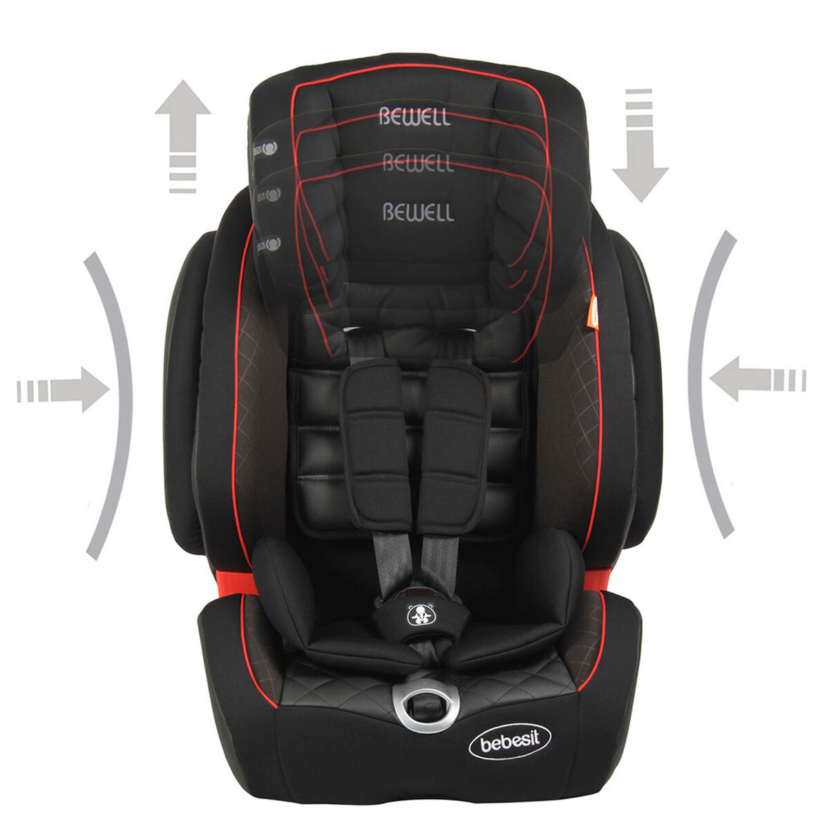 Silla de Auto Butaca Bewell Isofix Roja Bebesit