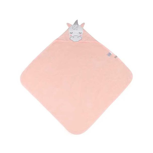 Toalla Capucha Unicornio Rosado Infanti