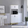 Mueble para Microondas Tuhome Bi-Color 4 Puertas Blanco Duna