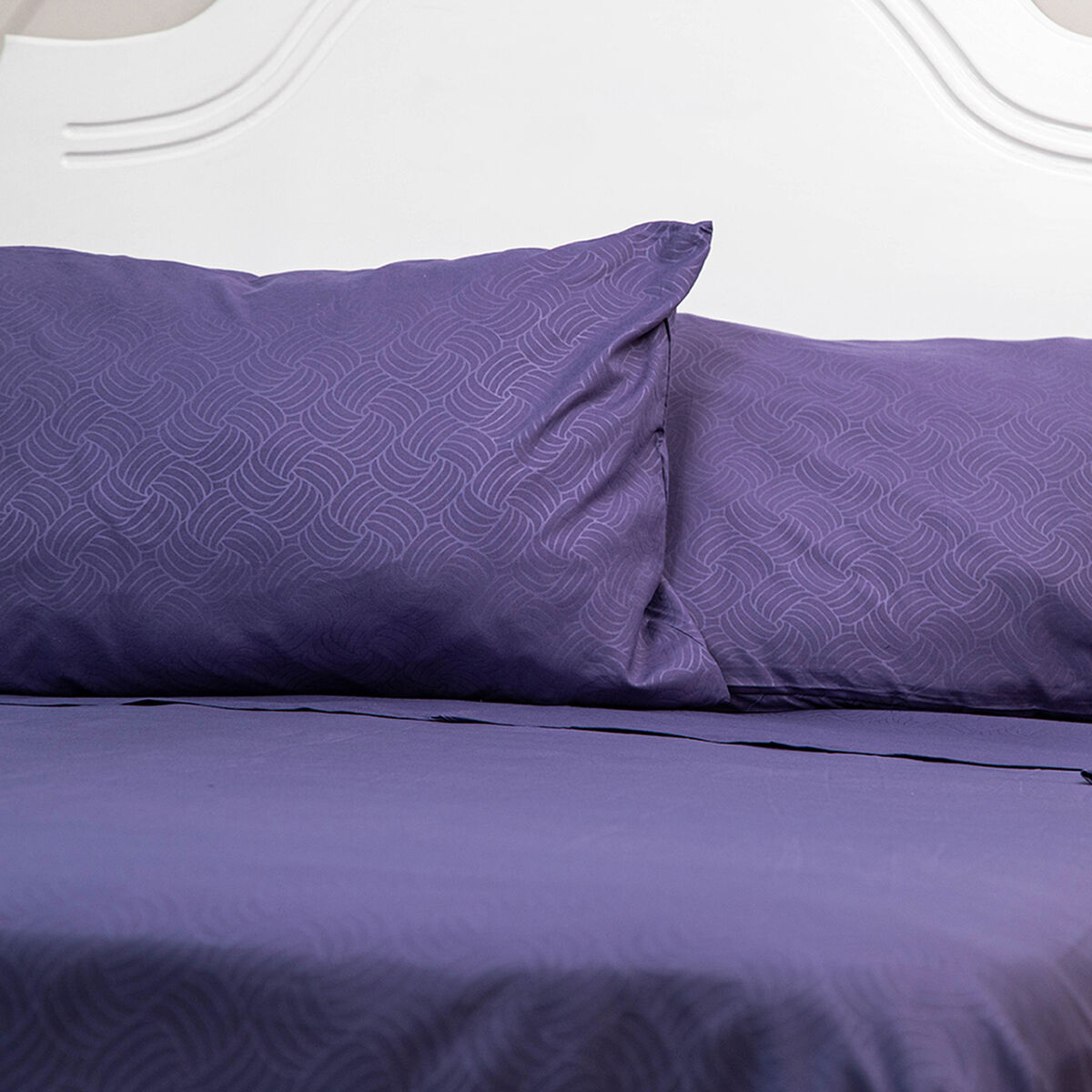 Juego de Sábanas Doral 2 Plazas Embossed Morado